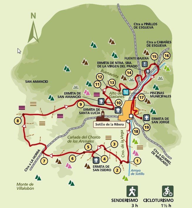 Mapa del Sendero de las Ermitas